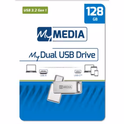 MyMedia MyDual USB 3.2 Gen 1 lecteur USB flash 128 Go USB Type-A / USB Type-C 3.2 Gen 1 (3.1 Gen 1) Argent