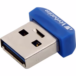 Verbatim Clé NANO USB 3.0 Store 'n' Stay 64 Go, 64 Go, USB Type-A, 3.2 Gen 1 (3.1 Gen 1), Casquette, 3 g, Bleu