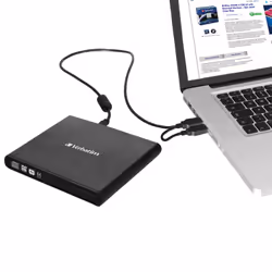 Verbatim Slimline CD/DVD lecteur de disques optiques DVD-RW Noir
