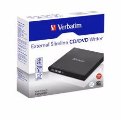 Verbatim Slimline CD/DVD lecteur de disques optiques DVD-RW Noir - Vue supplémentaire 5
