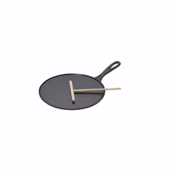 Le Creuset 20136270000460, Rond, Poêle à crêpe, Noir, Fonte, Vitrocéramique, Gaz, Induction, Plaque étanche, 27 cm