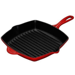 Poêle à griller - LECREUSET - Carré - Grande capacité - Fonte émaillée