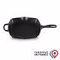 Poêle à griller - LECREUSET - Grill carré - Fonte émaillée - Tous feux dont induction - Bord arrondi haut