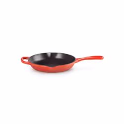 Le Creuset 20182200600422, Rond, Poêle polyvalente, Rouge, émail, Fonte, Vitrocéramique, Gaz, Halogène, Induction