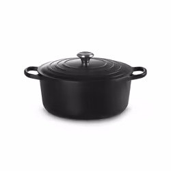 Le Creuset Signature, 8,1 L, Rond, Noir, Fonte, émail, Noir