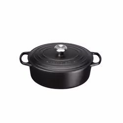 Le Creuset 21178290000430, 4,7 L, Ovale, Noir, Fonte, émail, Noir