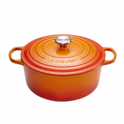 Le Creuset 21177200902430, 2,4 L, Rond, Orange, Fonte, émail, Orange