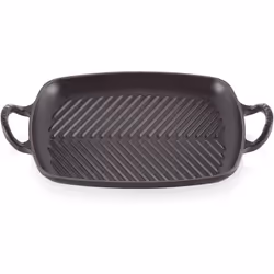 Le gril rectangulaire en fonte émaillée permet de cuisiner facilement dans une casserole pour un usage quotidien. Il permet d ...