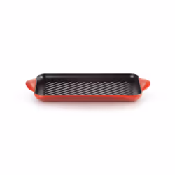 Le Creuset 20202320600460, Rectangulaire, Poêle grill, Rouge, émail, 260 °C, Fonte