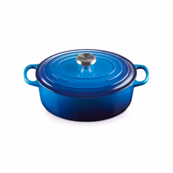 Cocotte - LE CREUSET - Oval Evolution - 27 cm - Fonte émaillée - Couleur Azure