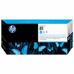 HP 81 tête d'impression encre teintée cyan et dispositif de nettoyage de tête d'impression DesignJet, HP Designjet 5000, 5000 ...