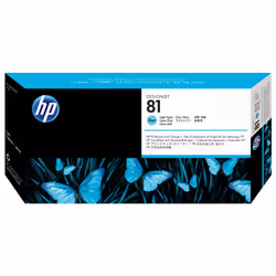HP 81 tête d'impression encre teintée cyan clair et dispositif de nettoyage de tête d'impression DesignJet, HP Designjet 5000 ...
