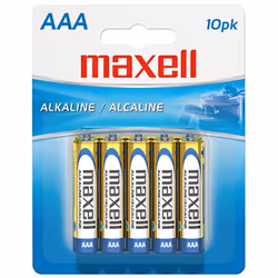 Maxell LR03 10BP, Batterie à usage unique, AAA, Alcaline, 1,5 V, 10 pièce(s), Bleu, Argent, Jaune