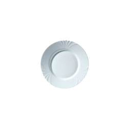 LUMINARC Lot de 6 assiettes plates Cadix T 25 cm blanc