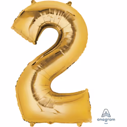 Amscan 2824601, Ballon-jouet, Feuille, Or, Numéro, 53 cm, 5 pièce(s)