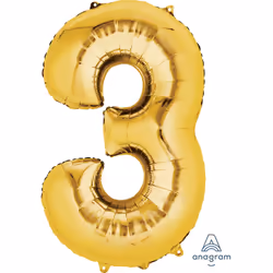 Amscan 2824801, Ballon-jouet, Feuille, Or, Numéro, 55 cm, 5 pièce(s)