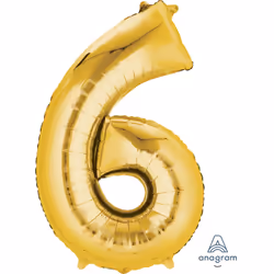 Amscan 2825401, Ballon-jouet, Feuille, Or, Numéro, 58 cm, 5 pièce(s)