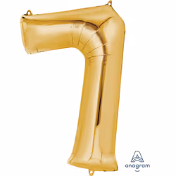 Amscan 2825601, Ballon-jouet, Feuille, Or, Numéro, 58 cm, 5 pièce(s)