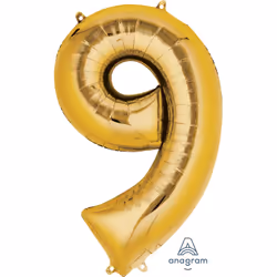 Amscan 2826001, Ballon-jouet, Feuille, Or, Numéro, 58 cm, 5 pièce(s)