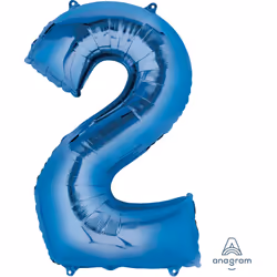 Amscan 2827601, Ballon-jouet, Feuille, Bleu, Numéro, 53 cm, 5 pièce(s)