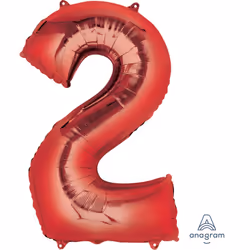 Amscan 2827701, Ballon-jouet, Feuille, Rouge, Numéro, 53 cm, 5 pièce(s)