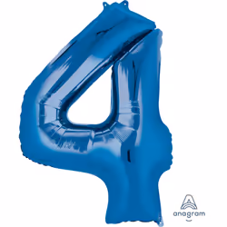 Amscan 2828201, Ballon-jouet, Feuille, Bleu, Numéro, 66 cm, 5 pièce(s)