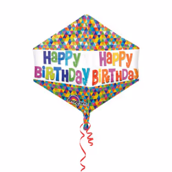 Amscan 3070001, Ballon-jouet, Feuille, Multicolore, Anniversaire, 430 mm, 530 mm