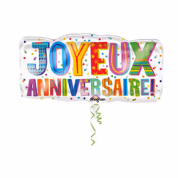 Amscan 3163701, Ballon-jouet, Feuille, Multicolore, lettre, 830 mm, 400 mm