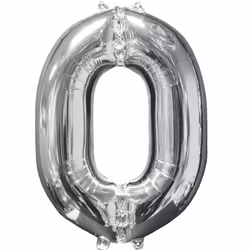 Amscan 3195401, Ballon-jouet, Feuille, Argent, Numéro, 50 cm, 5 pièce(s)