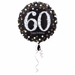 Amscan 3213201, Ballon-jouet, Feuille, Noir, Marron, Blanc, Anniversaire, Rond, 430 mm