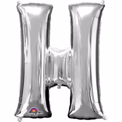Amscan 3296001, Ballon-jouet, Feuille, Argent, lettre, 660 mm, 810 mm