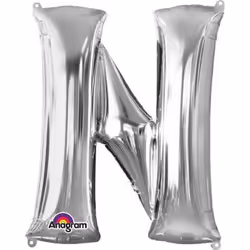 Amscan 3297301, Ballon-jouet, Feuille, Argent, lettre, 600 mm, 810 mm