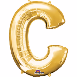 Amscan 3301611, Ballon-jouet, Feuille, Or, lettre, 40 cm, 5 pièce(s)
