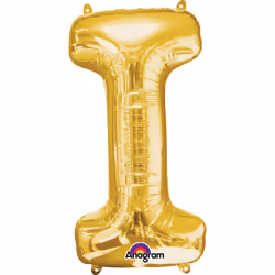 Amscan 3302911, Ballon-jouet, Feuille, Or, lettre, 40 cm, 5 pièce(s)