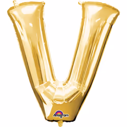 Amscan 3305511, Ballon-jouet, Feuille, Or, lettre, 40 cm, 5 pièce(s)