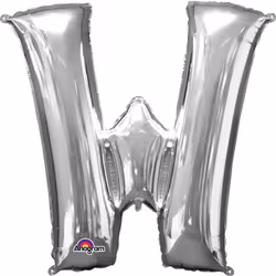 Amscan 3305611, Ballon-jouet, Feuille, Argent, lettre, 40 cm, 5 pièce(s)