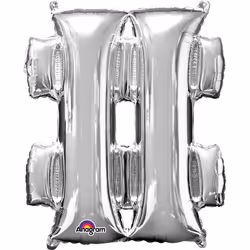 Amscan Ballon Foil Symbole # Argent, Argent, 3 an(s), 400 mm, 205 mm, 10 mm, 95 mm