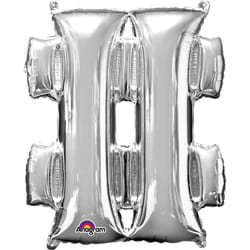 Amscan Ballon Foil Symbole # Argent