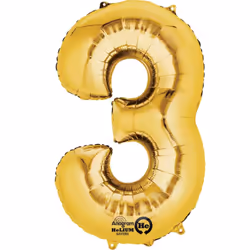 Amscan 3308111, Ballon-jouet, Feuille, Or, Numéro, 40 cm, 5 pièce(s)