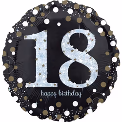 Amscan 3323901, Ballon-jouet, Feuille, Noir, Marron, Blanc, Anniversaire, Rond, 43 cm