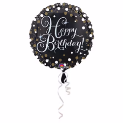 Amscan 3406201, Ballon-jouet, Feuille, Noir, Marron, Blanc, Anniversaire, Rond, 430 mm