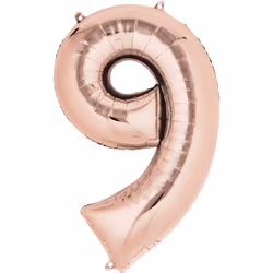 Amscan 3622001, Ballon-jouet, Feuille, Or, Numéro, 63 cm, 5 pièce(s)
