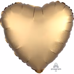 Amscan Ballon "Satin Luxe Gold Sateen" Cœur, unisexe, 3 an(s), Or