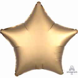 Amscan Ballon "Satin Luxe Gold Sateen" Étoile, unisexe, 3 an(s), Or