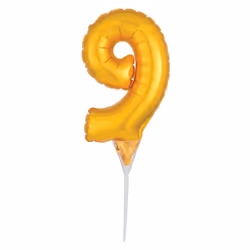 Amscan 3735701, Ballon-jouet, Feuille, Or, Numéro, 15 cm, 5 pièce(s)