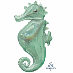 Amscan Ballon Supershape Hippocampe, unisexe, 3 an(s), Vert