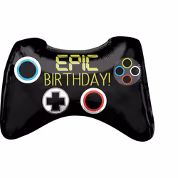 Amscan Ballon "Epic Party Game Controller", unisexe, 3 an(s), Noir