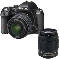 Pentax K-500 + SMC -DA 18-55mm + SMC -DA 50-200mm Kit d'appareil-photo SLR 16,28 MP CMOS 4928 x 3264 pixels Noir