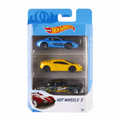 Hot Wheels Asst Coffret 3 Veh, Ensemble de véhicules, Hot Wheels, 3 an(s), Métal, Plastique, Couleurs assorties