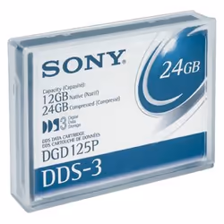 Sony DGD125, Bande de données vierge, 24 Go, DAT, 3,8 mm, 125 m, 6,8 µm